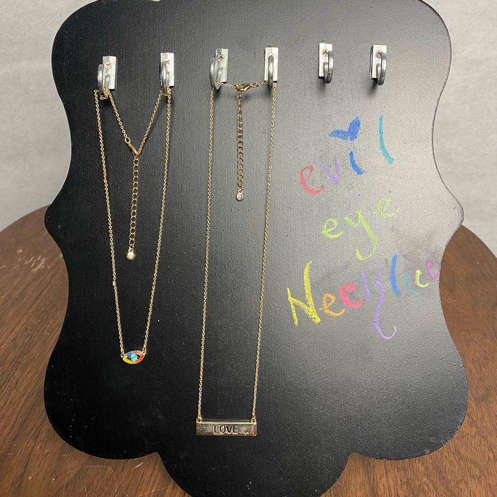 Evil eye + Love necklace